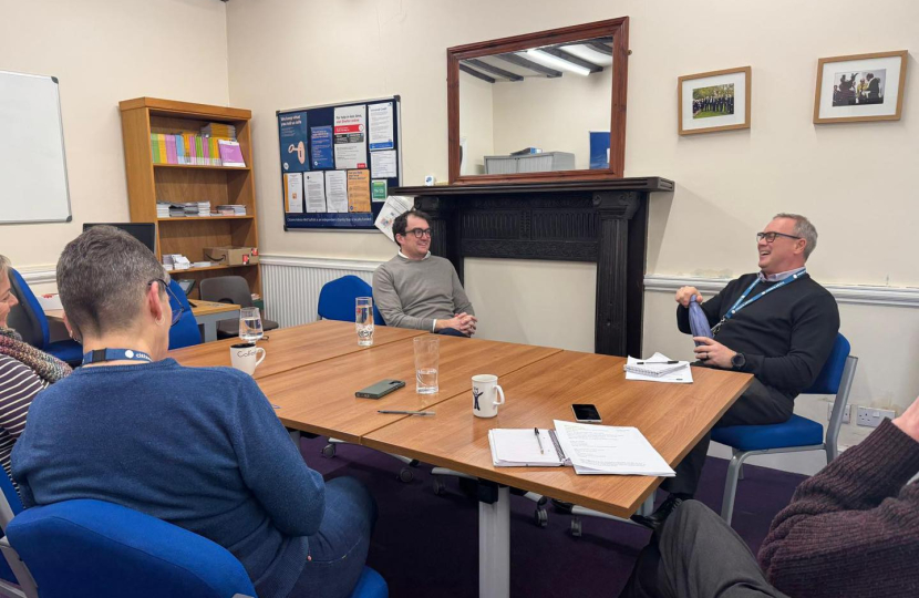 Patrick in a meeting with Citizens Advice