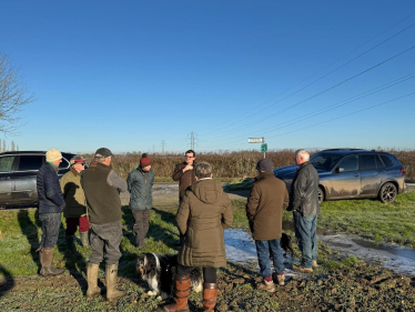 People in a field